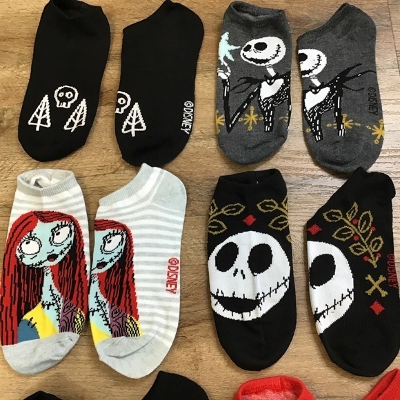 DISNEY Socks 6 Pair A Nightmare Before Christmas No Show Low Style Haunted - Picture 7 of 7